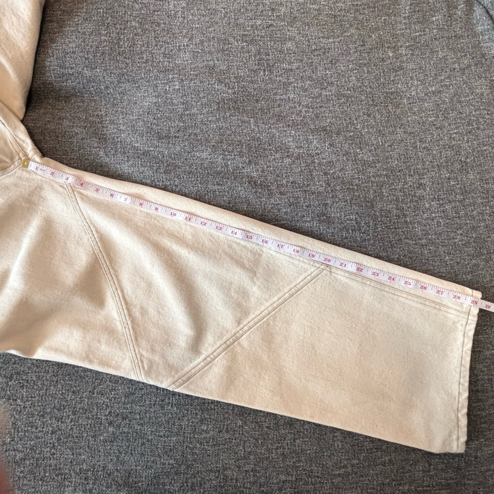 NOMIA NYC Sz 29 Paneled Wide Leg Jeans In Ecru new without tag Designer - Picture 11 of 12